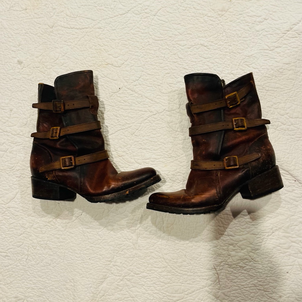 Freebird By Steven Sz 9 Cognac Brown Combat Boots